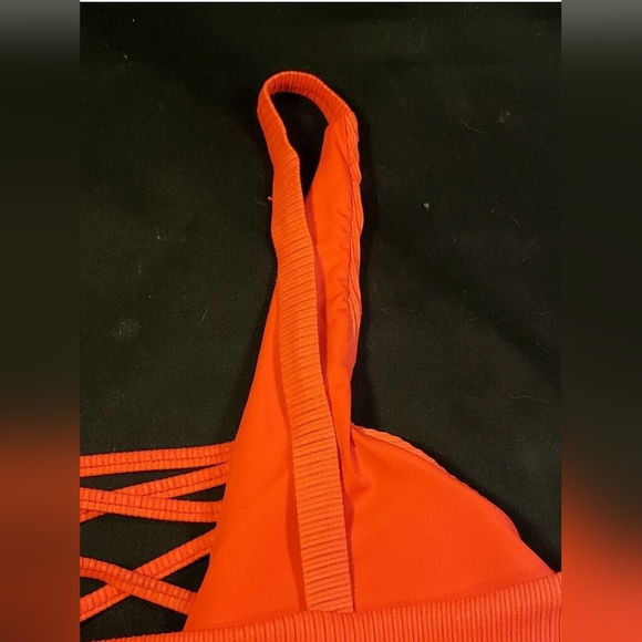 TiNiBiKiNi Hot Orange Tangerine REVERSIBLE Swimsuit SZ M TOP ONLY - Picture 6 of 10